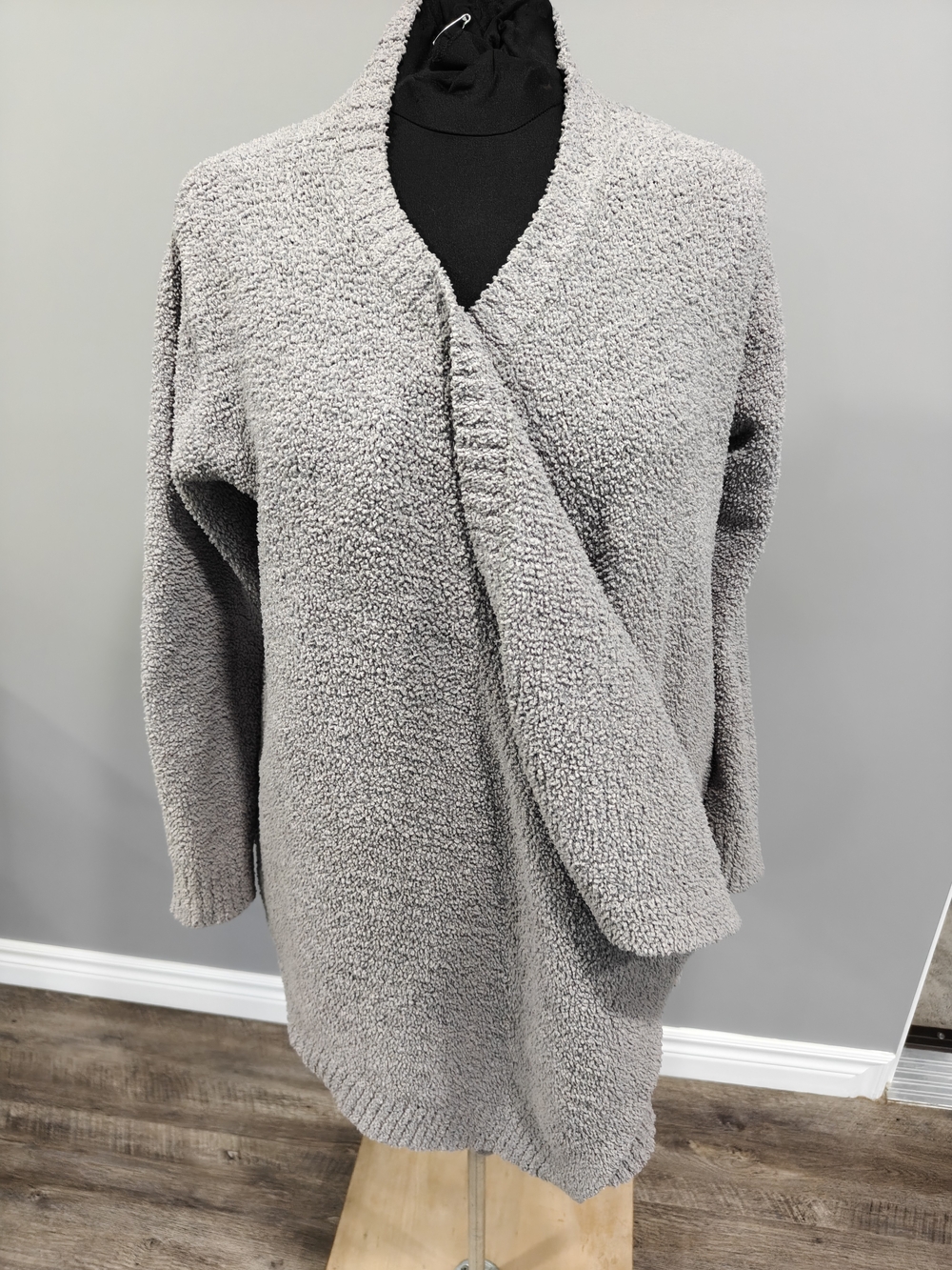🐢 UGG Phoebe Wrap Cozy Cardigan Grey Oversized Medium - Picture 7 of 13